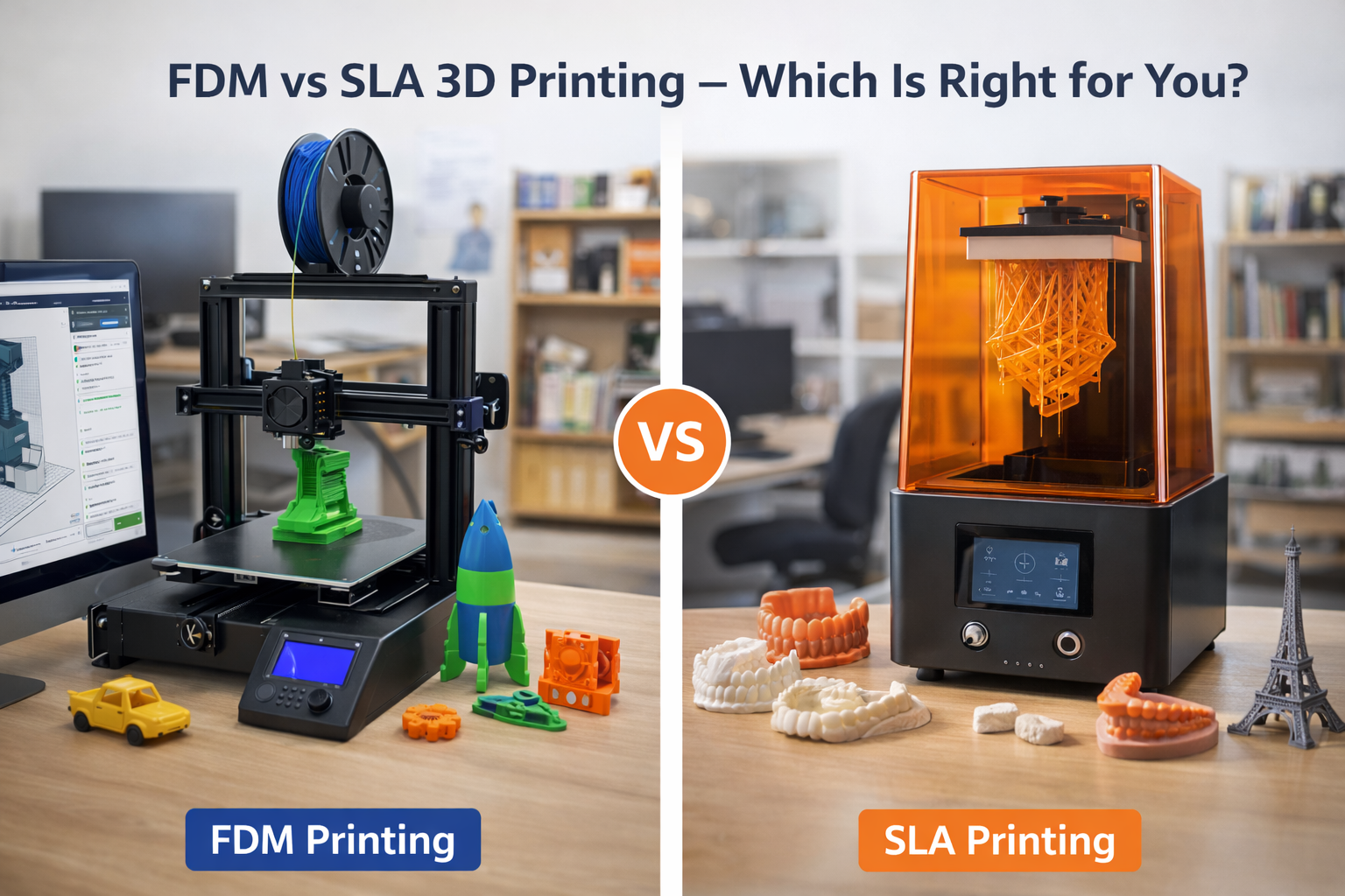 FDM vs SLA 3D Printing – Which Is Right for You? FDM vs SLA 3D Printing ...